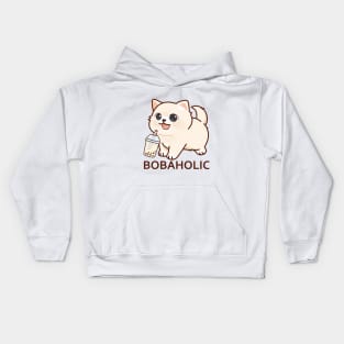 Bobaholic Kitten! Kids Hoodie